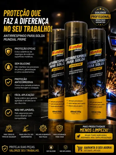 Antirespingo de solda sem silicone