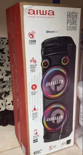 Caixa de som potente Aiwa-2300w Bluetooth nova na caixa