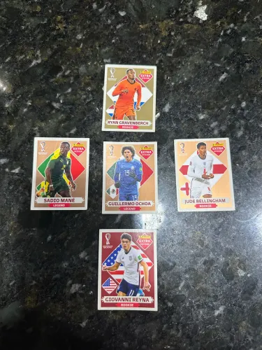 Legends Copa 2022 Panini - Bellingham, Mané e Extras Raras