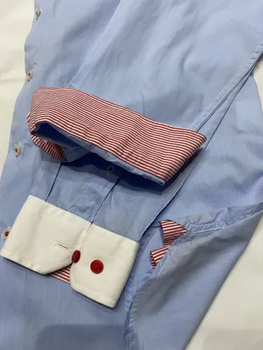 Camisa masculina azul clara, marca HAPPY, tamanho GG.