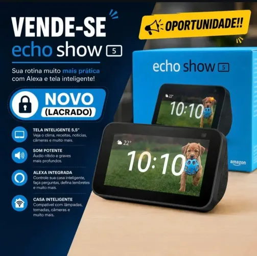 Echo Show 5 NOVO (Alexa Lacrado)