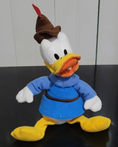Raro Boneco Vintage em Pelucia Pato Donald Peter Pan Importado Comemorativo 65 anos Disney