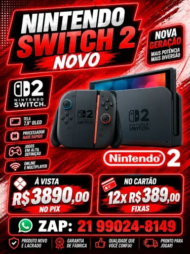 Nintendo Switch 2 - Novo - Loja Física