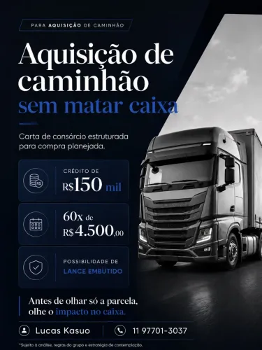 Caminhão consórcio