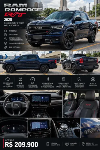 Ram Rampage R/T Hurric. 4 2.0 TB CD 4X4 Aut. 2025