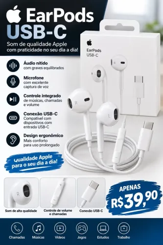Fones compatível com iPhone