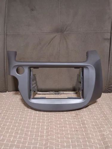 Moldura Painel Honda Fit 2009 A 2014 Grafite P/ Multimídia 2 Din Com Suporte