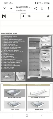 (((Á PARTIR DE 29,00))) PEÇAS PRATELEIRAS BRASTEMP MODELO BRM 42