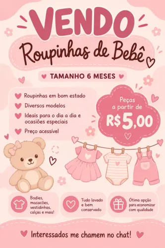 vendo lote de roupinhas de bebê 