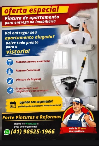 PINTURA DE APARTAMENTOS E IMÓVEIS PARA ENTREGA NA IMOBILIÁRIA