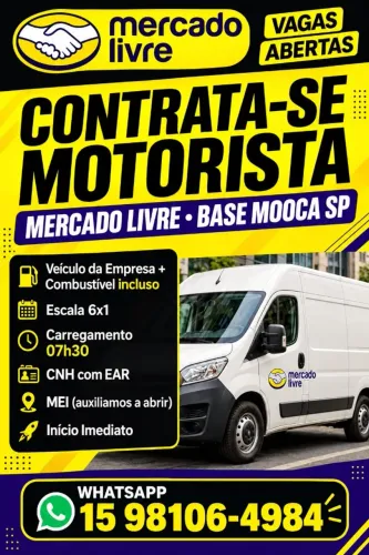 VAGAS PARA MOTORISTA