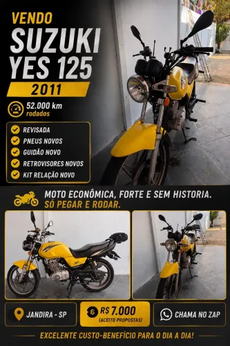 SUZUKI YES 125 - AMARELA
