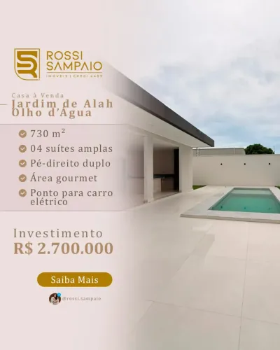 Imóvel para venda possui 360 metros quadrados com 4 quartos em Olho D'Água - São Luís - MA
