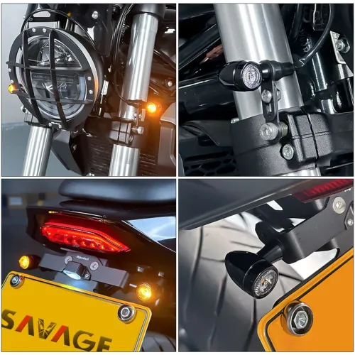4 pecas: Luz de Sinalização, Luz de Freio, Indicador Intermitente pra Harley, Triumph