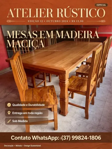 Jogo de mesa com 8 cadeiras