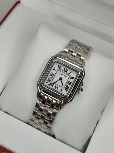 RELOGIO CARTIER PANTHERE FEMININO PRATA 27 AAA+ COMPRA GARANTIDA RECEBEU LIBERA PAGAMENTO