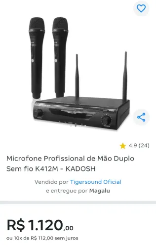 2 Microfones sem fio
