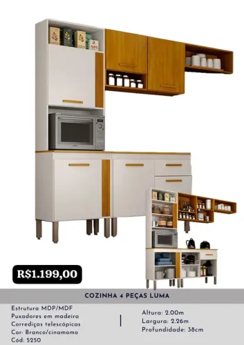 Armário de cozinha de parede Luma 