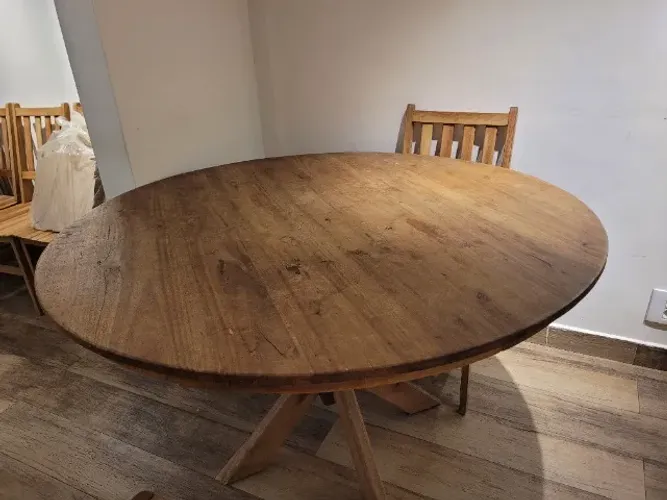 Mesa de Jantar em Madeira Maciça da "Madeira de Demolição"