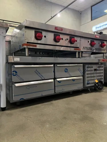 Balcão refrigerado baixo 4 gavetas inox - pronta entrega 