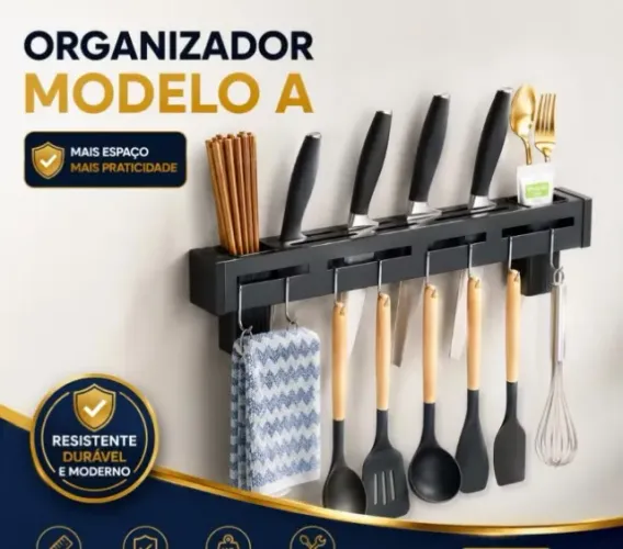 SUPORTE DE UTENSÍLIOS PARA COZINHA 49CM