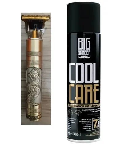 Máquina Dragão + 5 Pentes + 2 Lâminas Extras + Cool Care 400 ml Novo