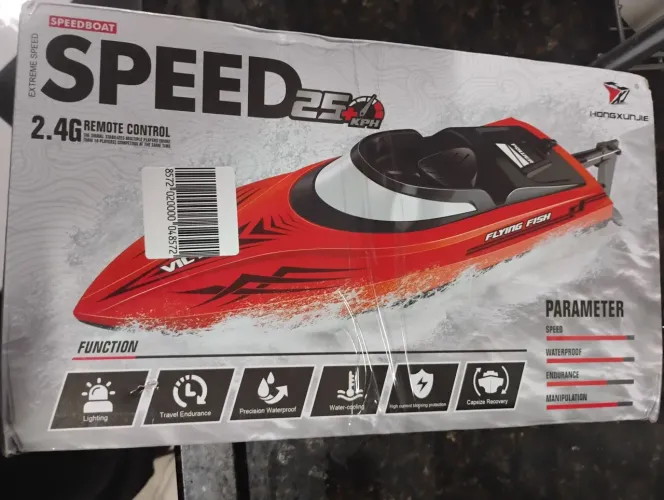 Lancha Controle Remoto Alta Velocidade 25km/h Flying Fish Novo Na Caixa