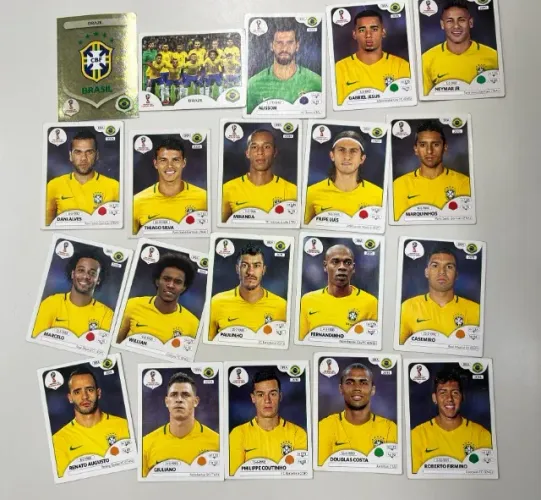 20 figurinhas Copa do Mundo Rússia Seleção Brasil Neymar Marcelo Alisson