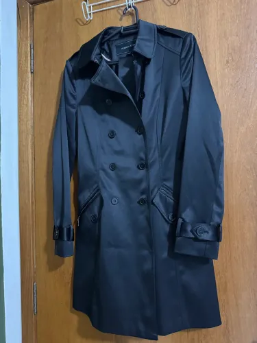 casaco preto acetinado