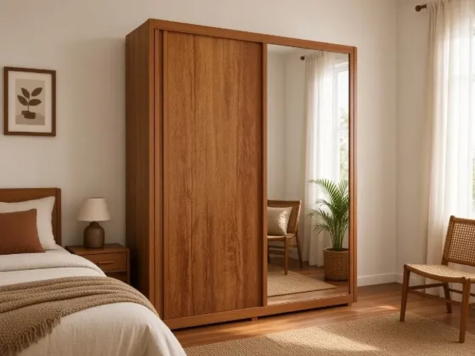 Guarda-Roupa Taty 2 Portas Correr 1,38m MDF (NOVO A PRONTA ENTREGA)