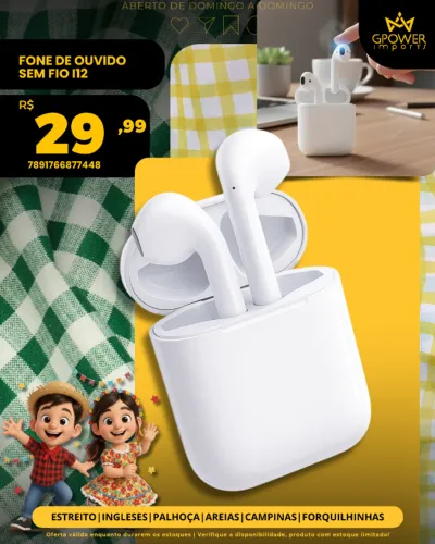FONE DE OUVIDO SEM FIO