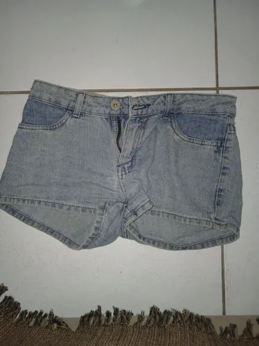 Mine Shorte Jeans Azul Desbotado
