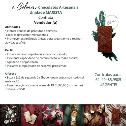 ATENDENTE/VENDEDORA - SETOR MARISTA