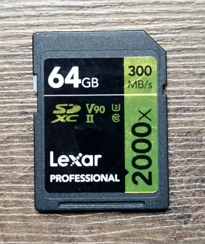 Cartão SD alta performance. Grava até 6k