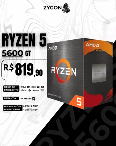 [S/ NOVO] Processador Ryzen 5 5600GT + Cooler Box - Garantia 6 Meses