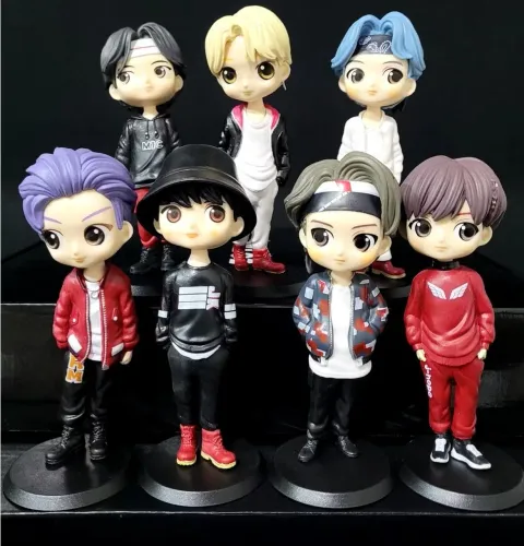 Kit Miniaturas BTS - jimin V J Hope Jungkook Suga RM bonecos