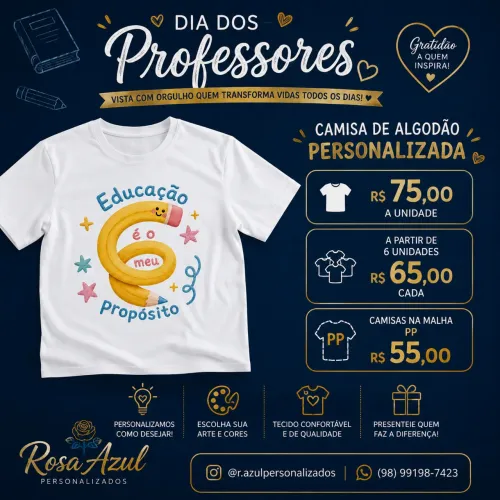 Camisas dia dos professores