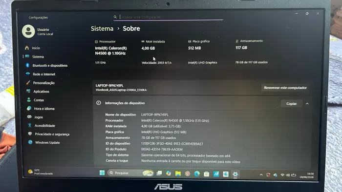 Notebook Asus