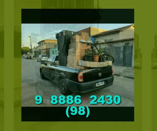 Frete para toda a cidade com carro aberto, rápido e seguro