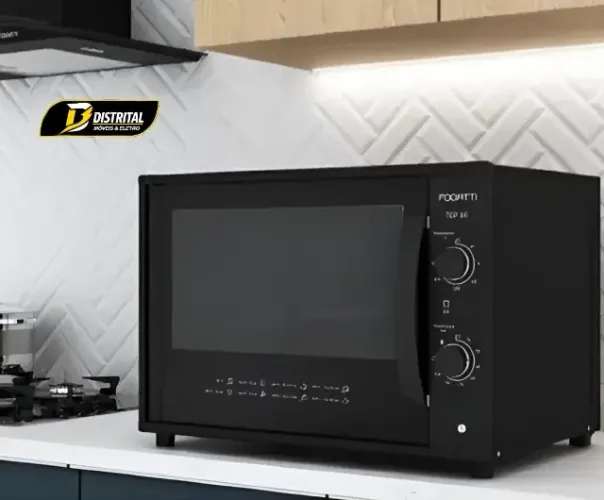 Forno Elétrico Fogatti 60 Litros Preto Top 60 Black Novo