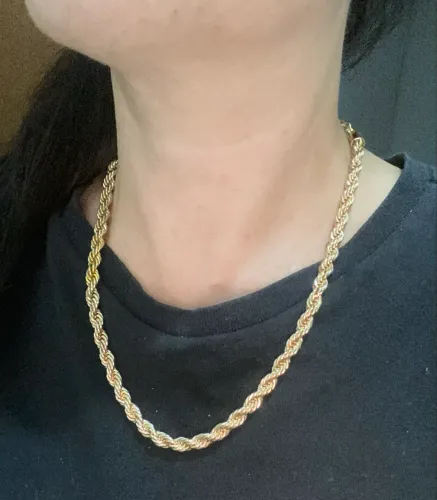 Colar Trançado Feminino Ouro 750-18k 