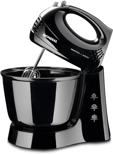 MONDIAL Batedeira Prática, Preto, 400W, 110V - B-44-B 