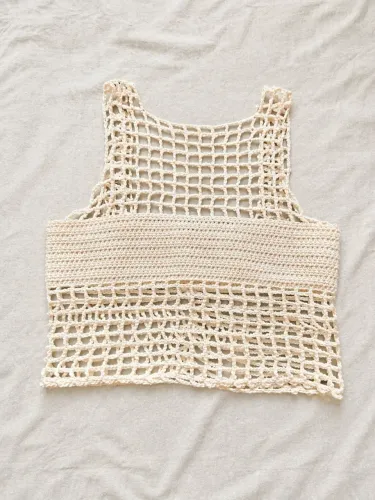 Top Cropped de Crochê