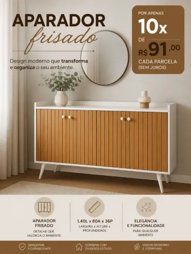 Aparador retro em mdf
