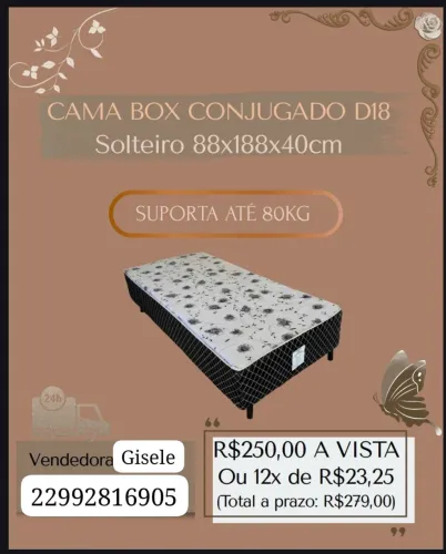 Cama box de solteiro 