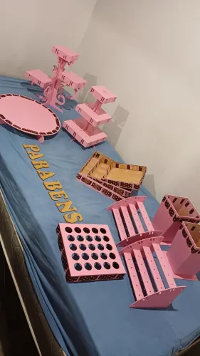 Kit Decoração de Festa - Rosa