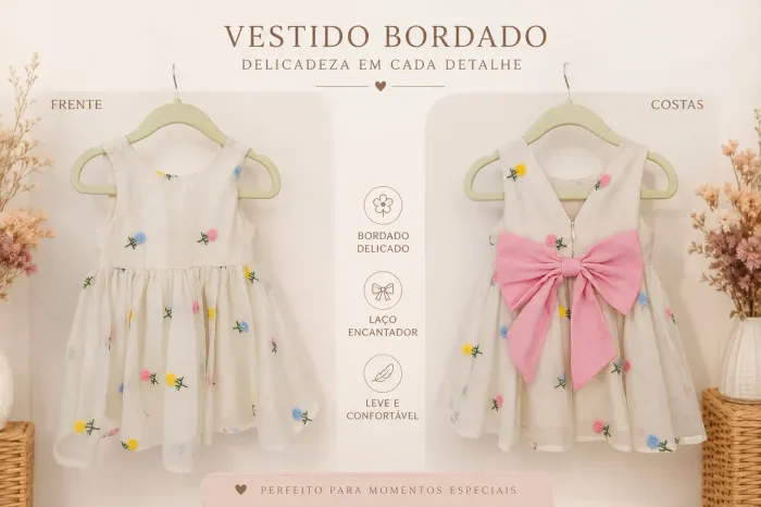 Vestido infantil - Floral