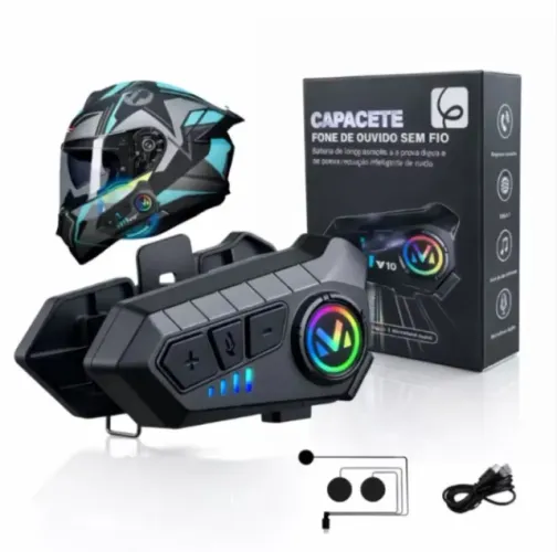 Fone de ouvido para capacete sem fio
