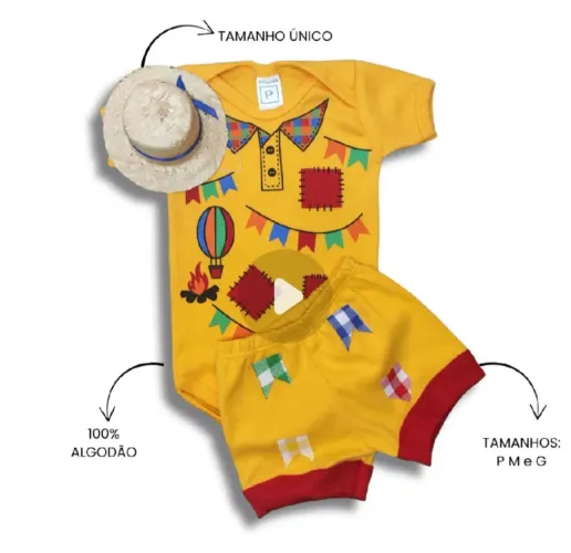 ROUPA TEMÁTICA FESTA JUNINA BEBÊ