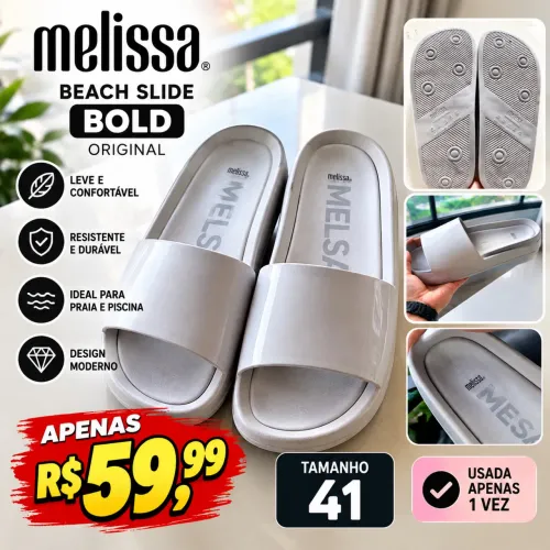Chinelo Feminino / Masculino Melissa Beach Slide (original) - 59,99